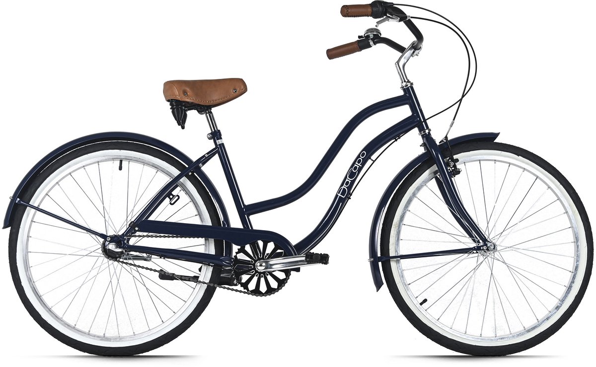 dacapo beachcruiser dames 26 california blauw 3 versnellingen framemaat 46 cm