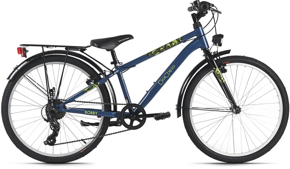 dacapo kinderfiets 24 bobby blauw 7 versnellingen framemaat 32 cm vanaf 8 jaar