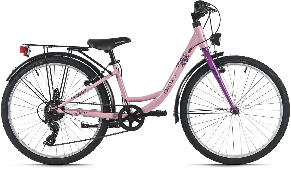 dacapo kinderfiets 24 cindy roze 7 versnellingen fh 32 cm vanaf 8 jaar