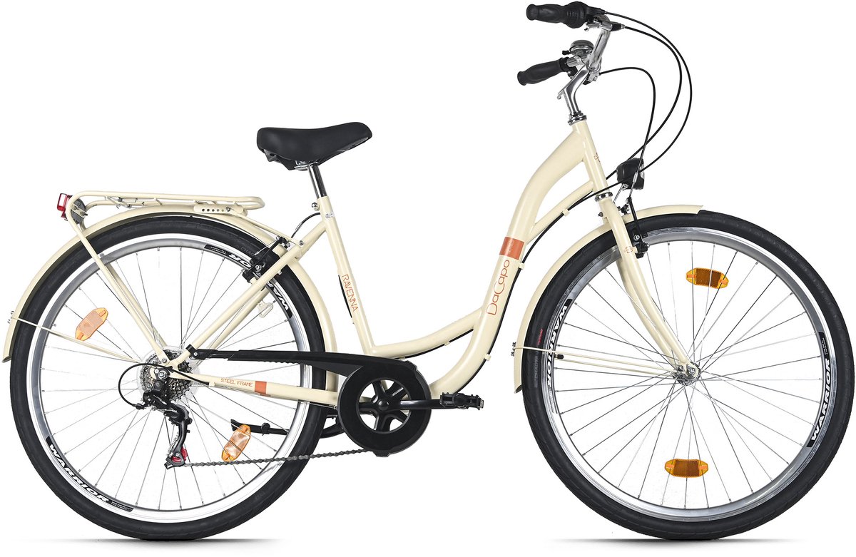 dacapo trekkingfiets dames 28 ravenna 6 beige 6 versnellingen framemaat 48 cm