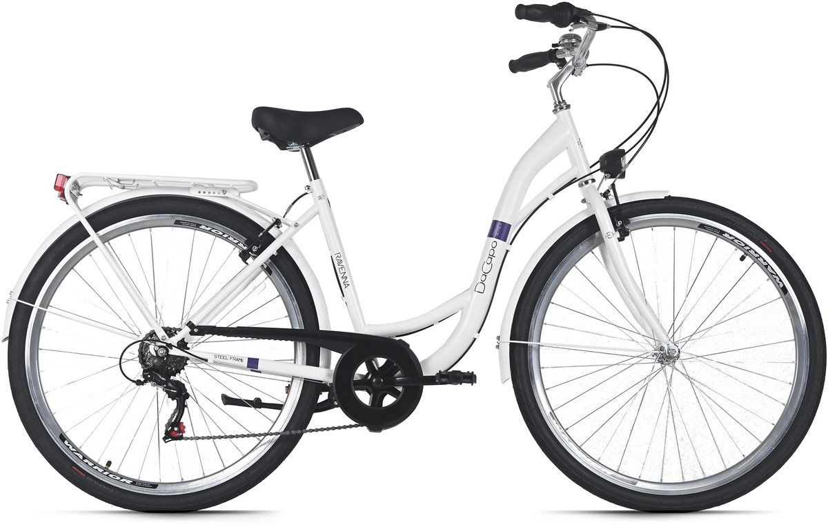 dacapo trekkingfiets dames 28 ravenna 6 wit 6 versnellingen framemaat 48 cm