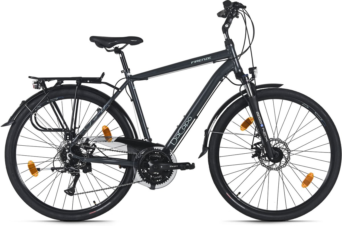 dacapo trekkingfiets heren 28 firenze 200 grisj 24 versnellingen rh 53 cm mechanische schijfremmen