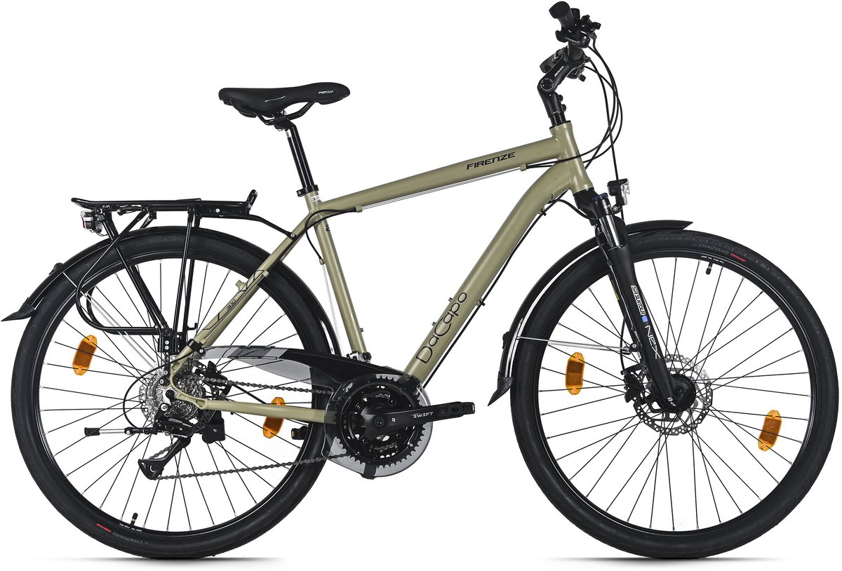 dacapo trekkingfiets heren 28 firenze 300 brons 24 versnellingen framemaat 53 cm