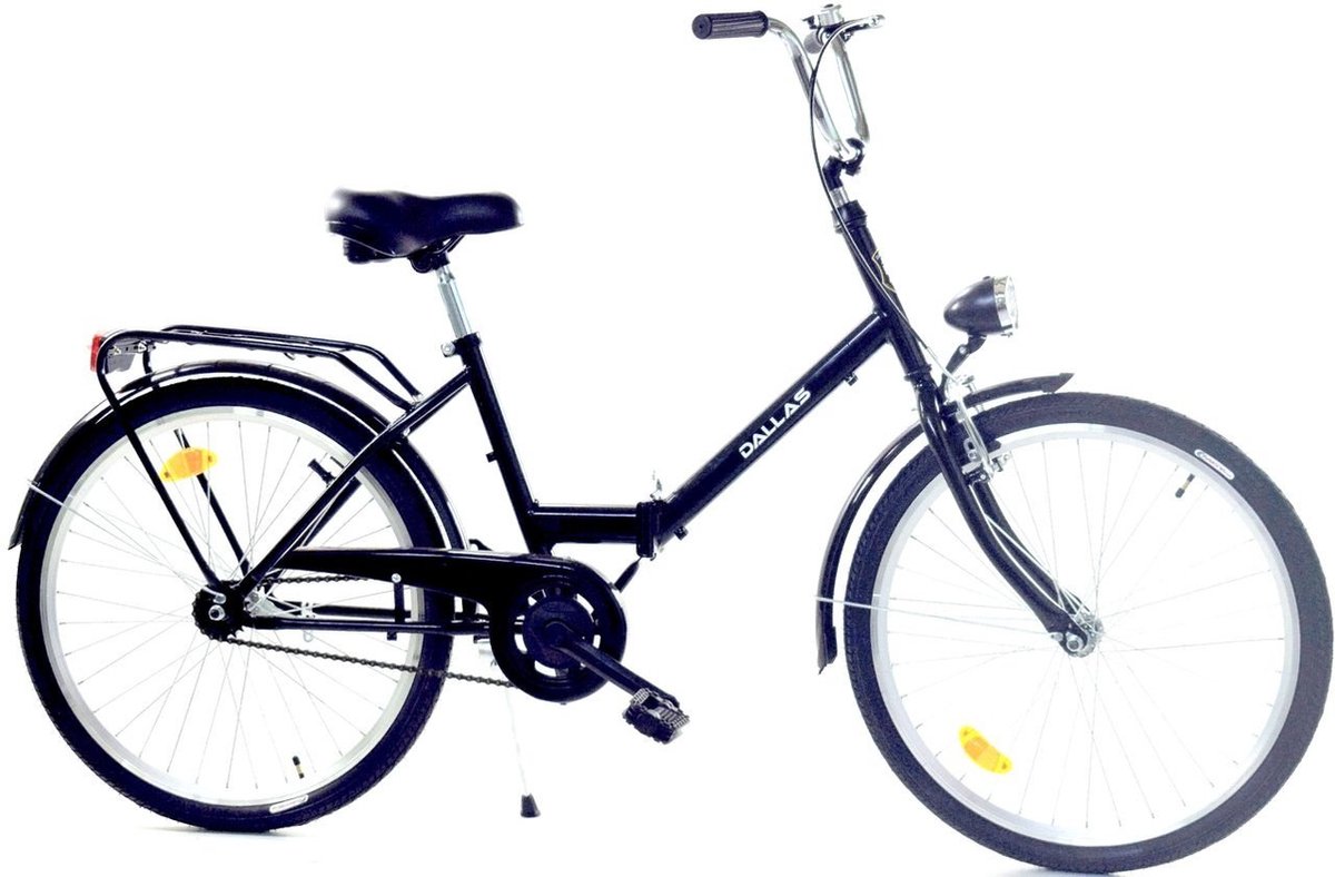 Dallas - Vouwfiets - 24 inch - zonder versnellingen - zwart Fiets kopen online