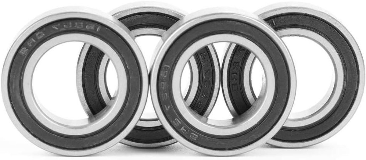 Diep grove kogellagers - set van 4 stuks, 15x26x7 mm, rubber verzegeld. Duurzame lagers voor diverse toepassingen. Skateonderdeel kopen online
