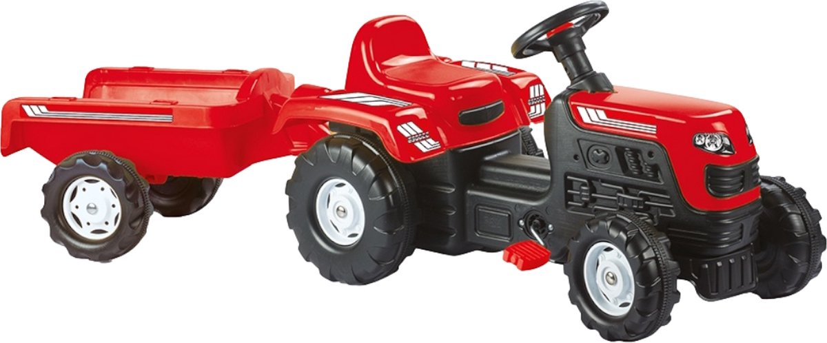 Dolu Ranchero Rood Traptractor met Aanhangwagen Traptractor kopen online