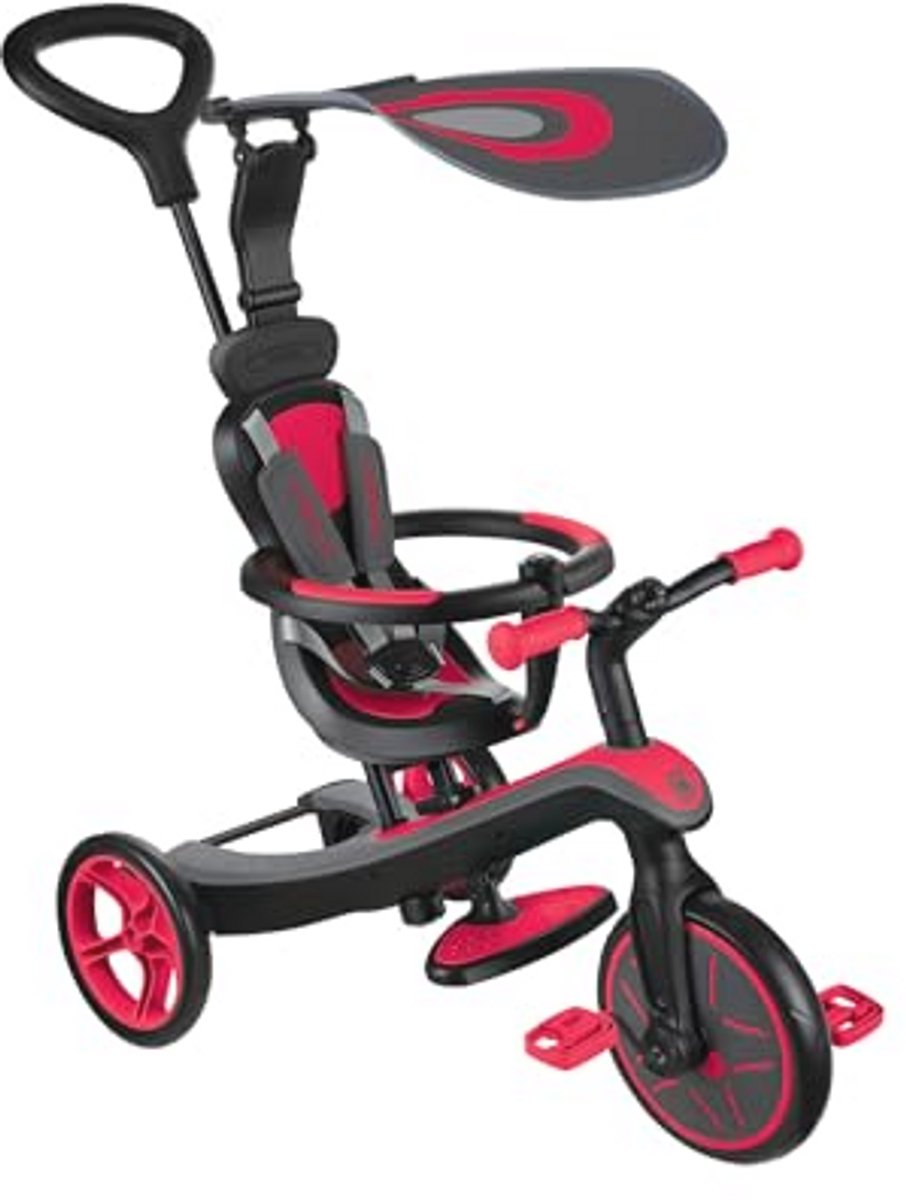 dreirad explorer 4 in 1 rood voor kinderen
