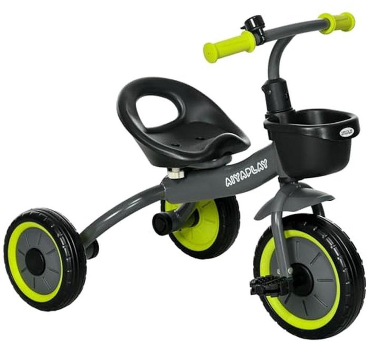 driewieler voor kinderen met verstelbaar zadel rugleuning bel en mand geschikt voor 2 tot 5 jaar