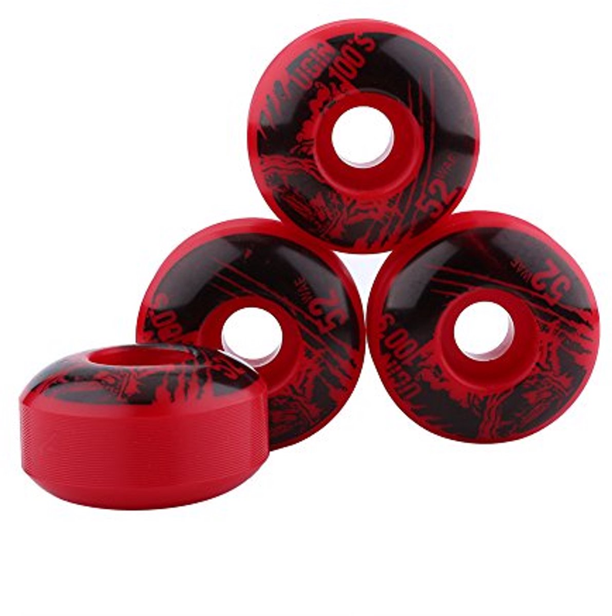 duurzame 52mm x 30mm skateboard wielen voor longboard 4 stuks rood