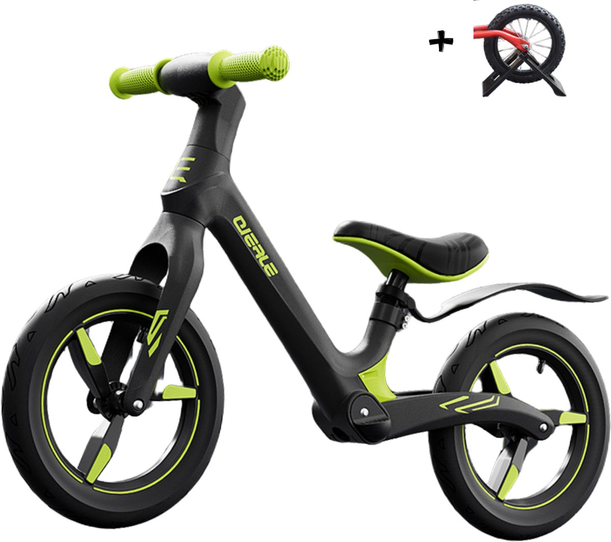 E-shop4u® – Loopfiets Cierle 12inch – 2 jaar, 3 jaar en 4 jaar - Luchtbanden - Stoere Loopfiets voor Kinderen – Duurzame Frame – Zwart Loopfiets kopen online