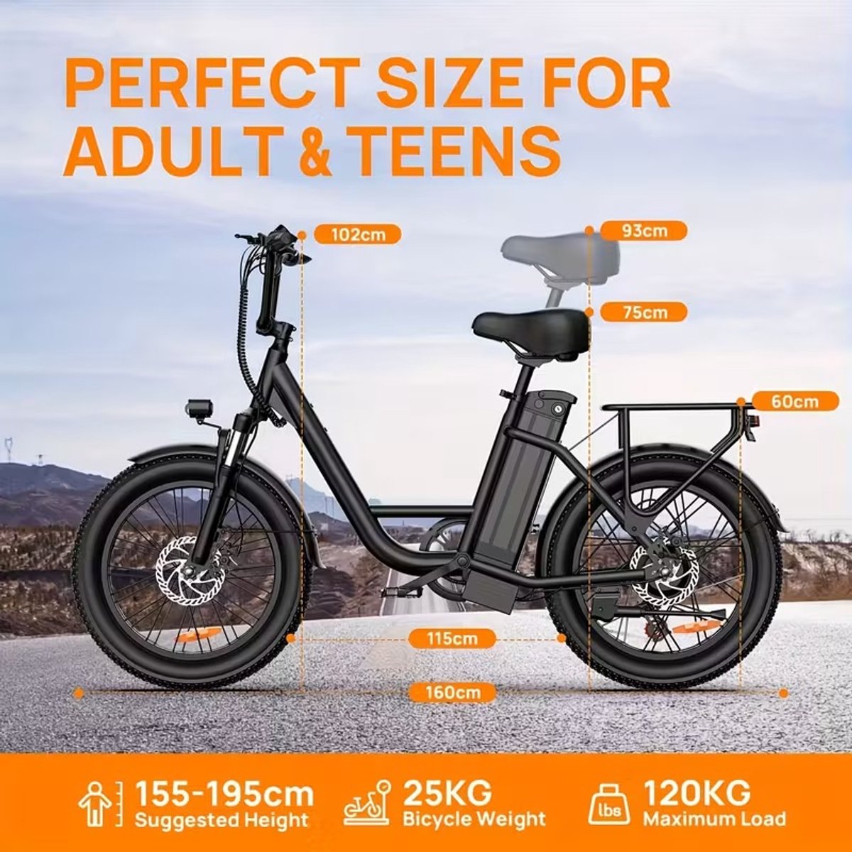 e20 fat tire elektrische fiets 250w motor 48v 13ah accu 20 3 0 banden zwart