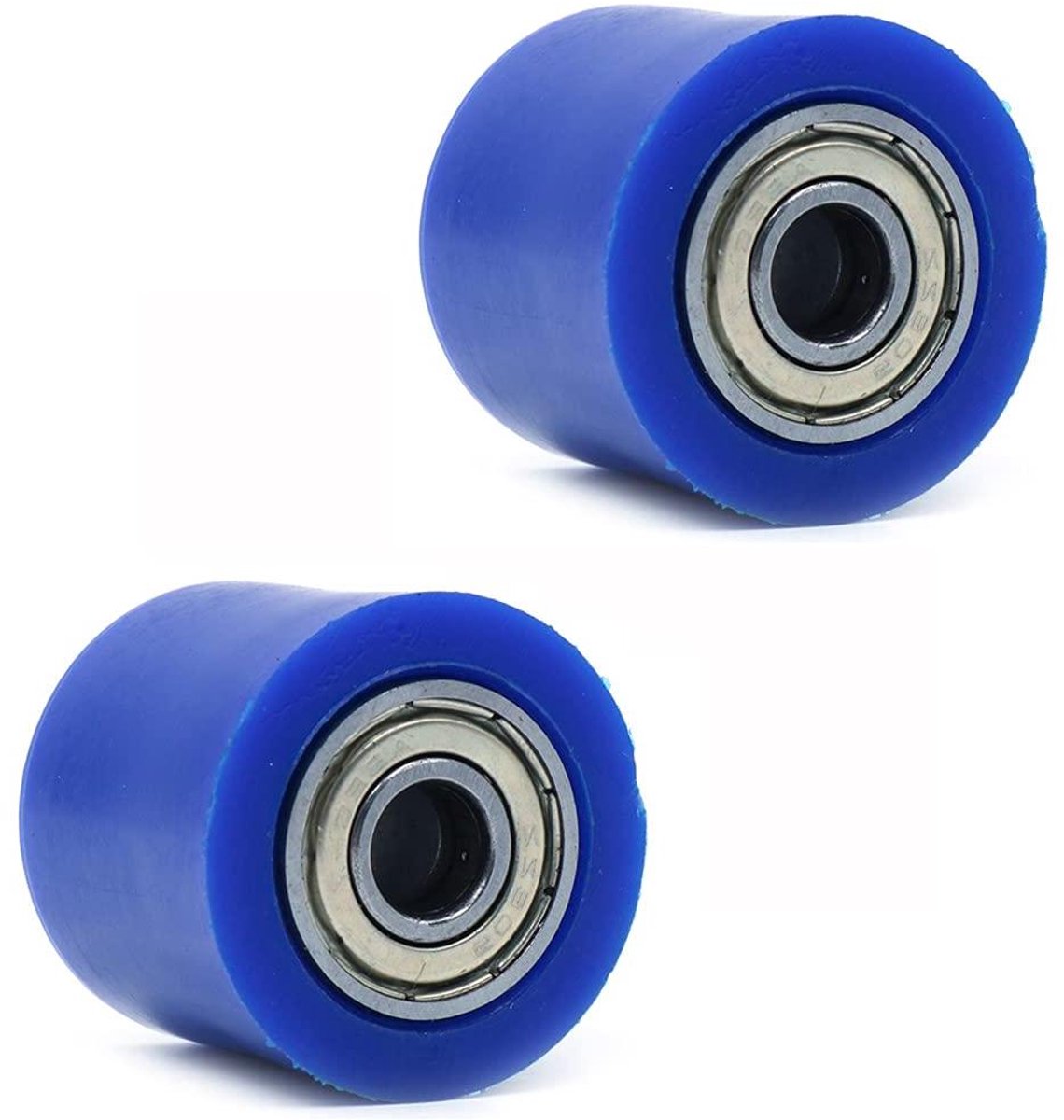 egoods set van 2 kettingspanner katrolrollen voor motorfietsen blauw