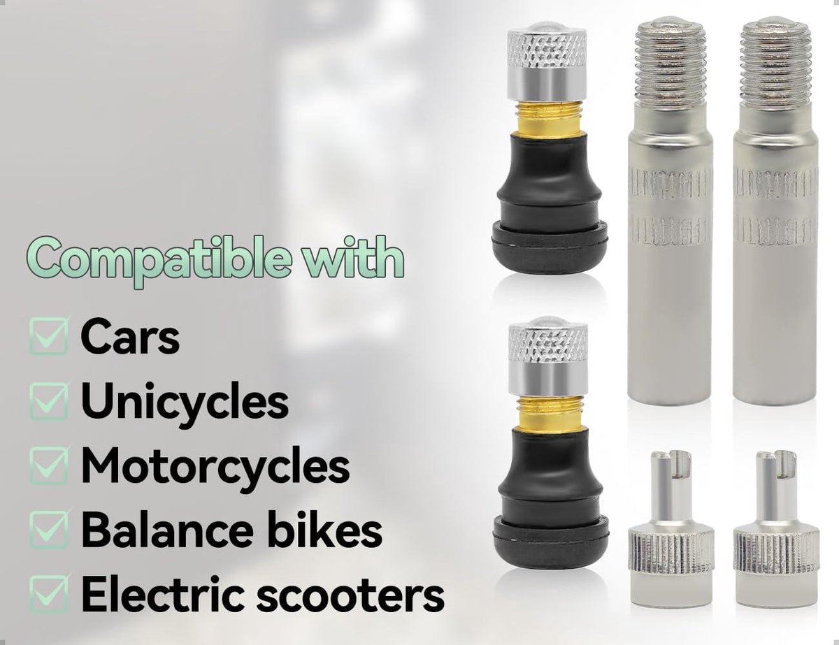 Egoods - Tubeless ventielset voor elektrische scooter en auto - Ventielverlengingsadapter - Compatibel met Ninebot Balance Car Buitenspeelvoertuigaccessoire kopen online