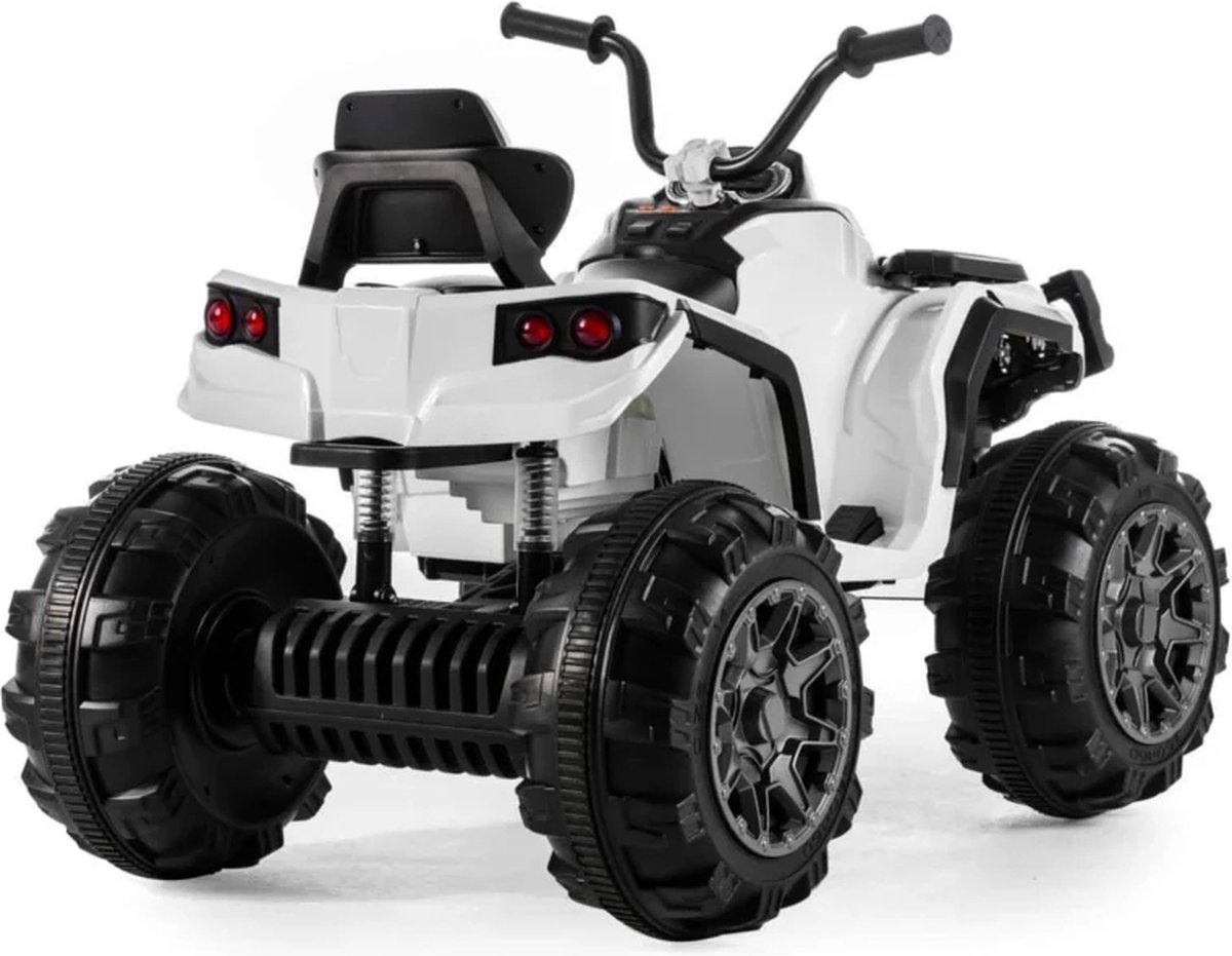 Electrische kinder Quad 12 volt wit met afstandsbediening, FM-Radio en MP3speler! Accuvoertuig kopen online