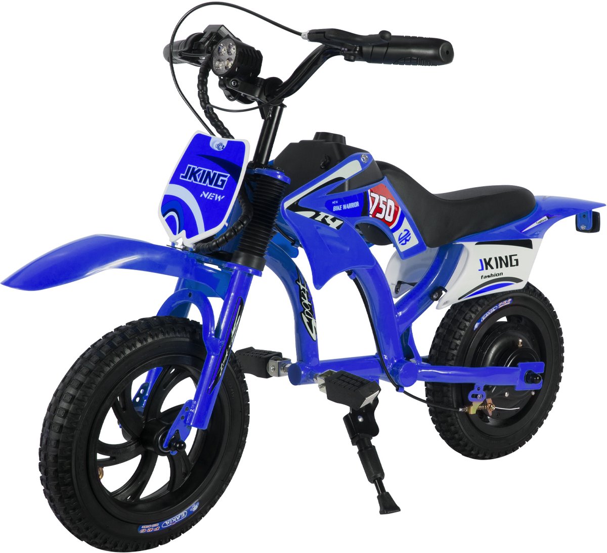 Elektrische Kinder Crossmotor – 12 inch – 300W Brushless – 25.2V 2600mAh – 16 km/u – LED Verlichting– 3–12 Jaar – Blauw Accuvoertuig kopen online