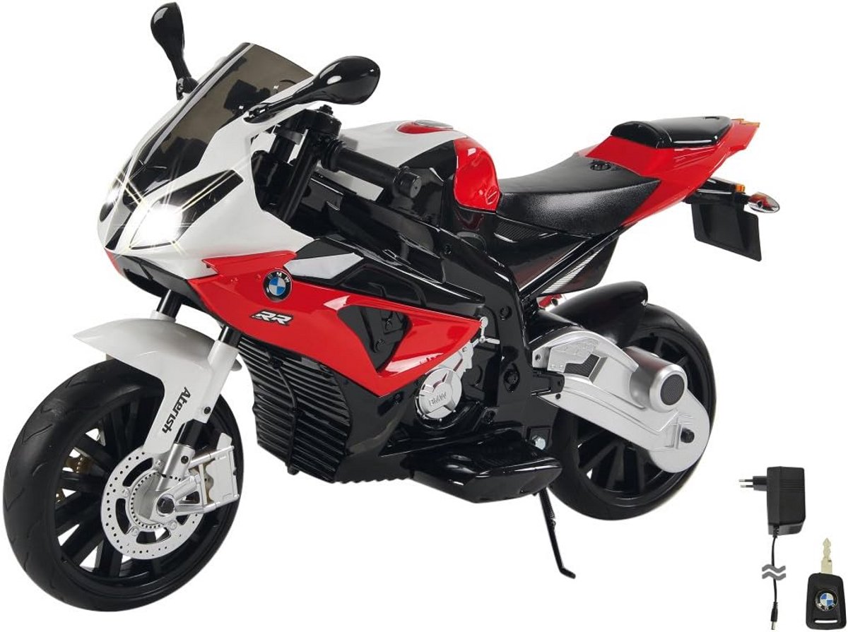 Elektrische Kinder Motorfiets Rood 12V met Afneembare Zijwielen en Geluidseffecten Kinderfiets kopen online