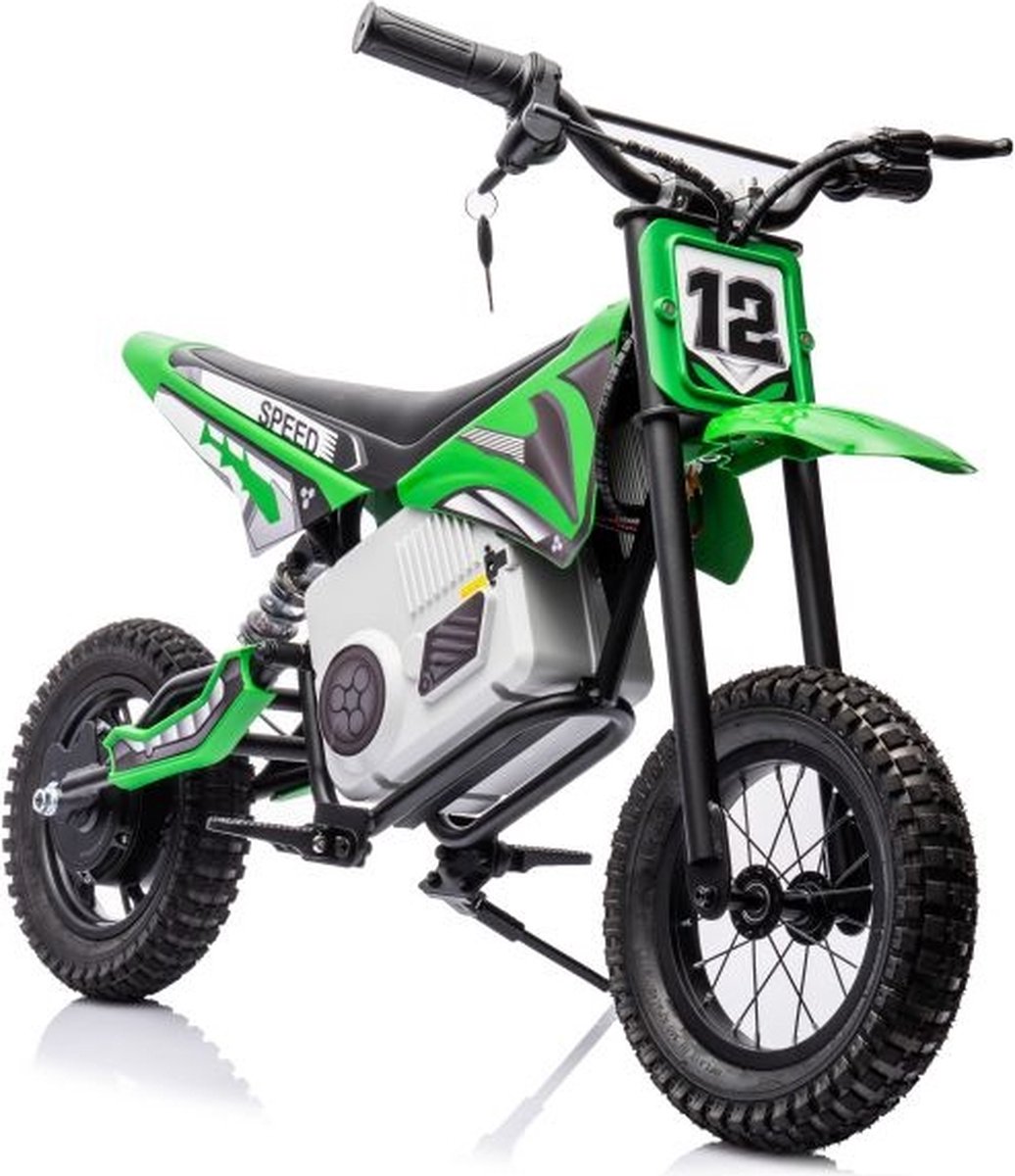 Elektrische motor kind - khaki - 116x53x75 cm - 350W motor Loopauto kopen online