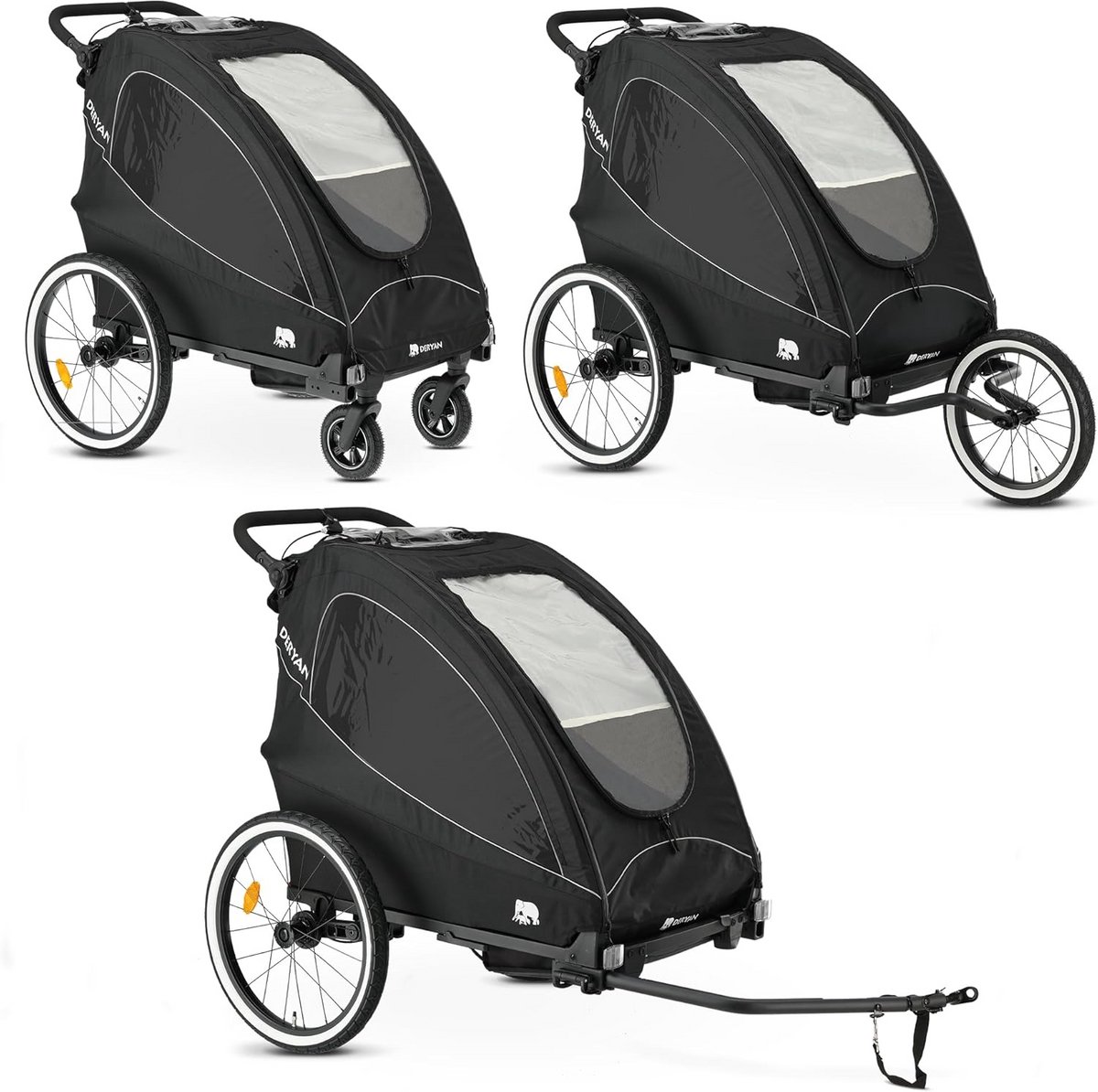 Fietsaanhanger 3-in-1 voor actieve gezinnen – Jogger, fietsaanhanger en dubbele kinderwagen Driewieler kopen online