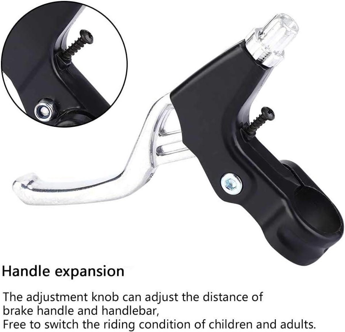 fietsremhandgrepen voor mountainbike racefiets vouwfiets aluminium 4 kleuren zilver veilig remmen