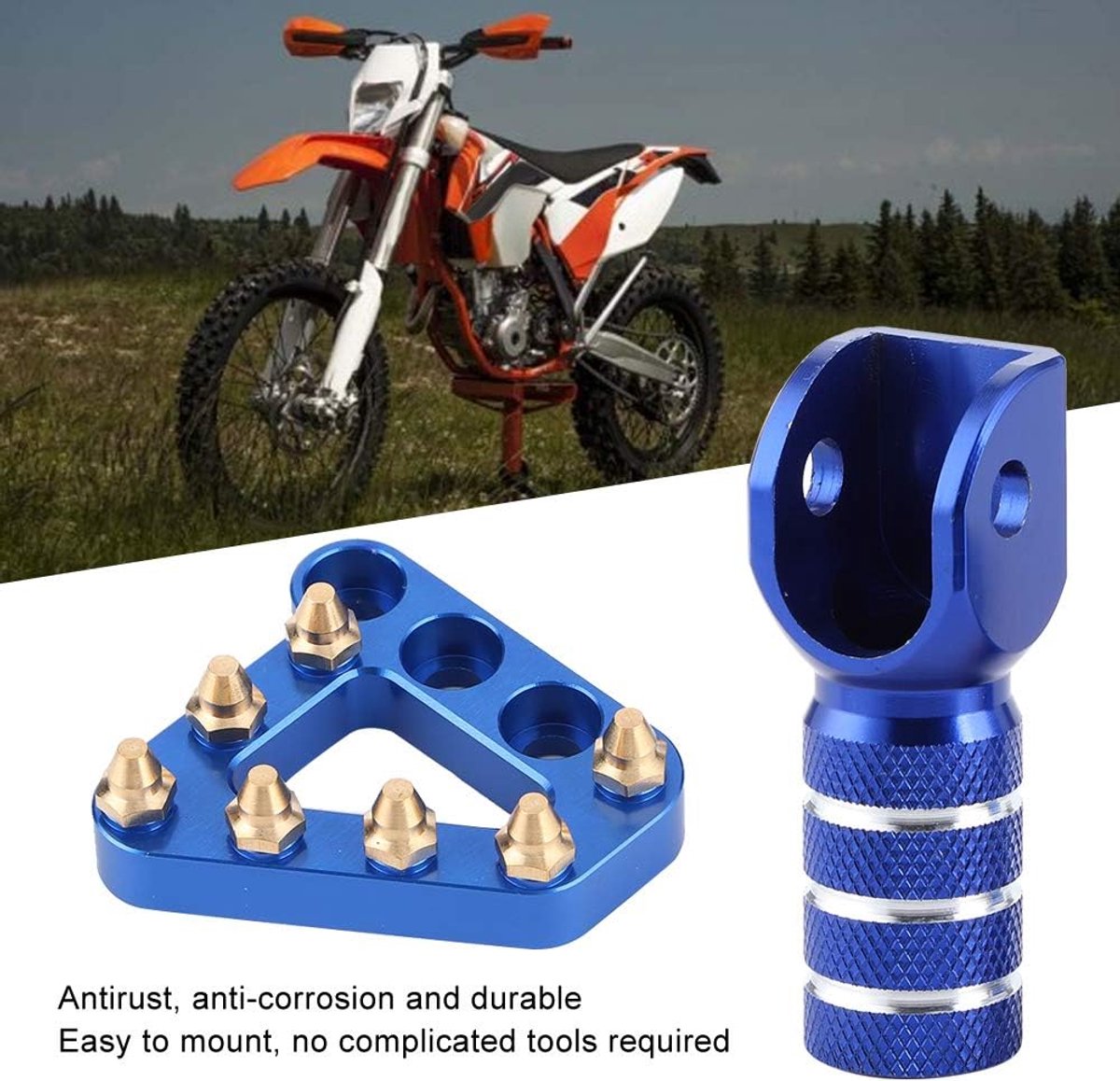 gear lever tip rear brake pedal step tip set aluminium geschikt voor 125 150 200 250 350 sx sxf exc blauw