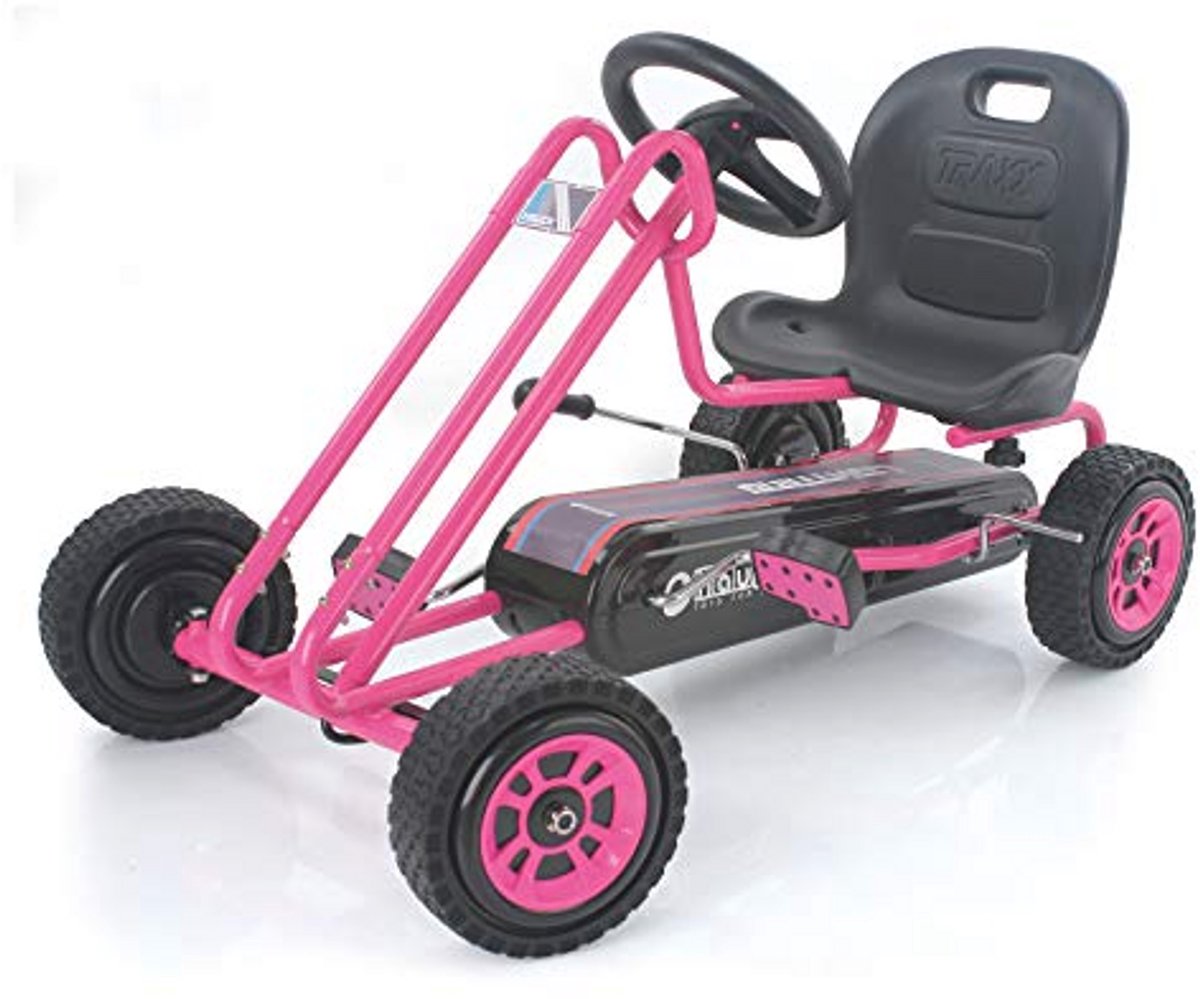 gokart voor kinderen met rubberprofiel banden verstelbaar kuipstoeltje en handrem