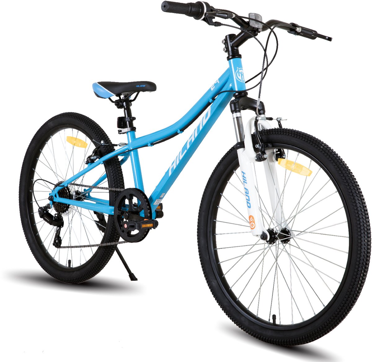 hiland climber 2 0 tiener forensen stadsfiets 24 inch 7 versnellingen v brake blauw