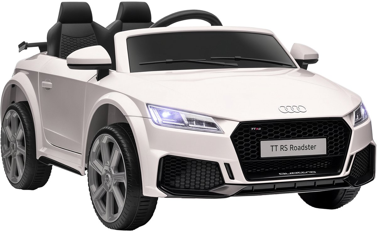 homcom elektrische kinderauto kunststof metaal 102x60x44 cm wit