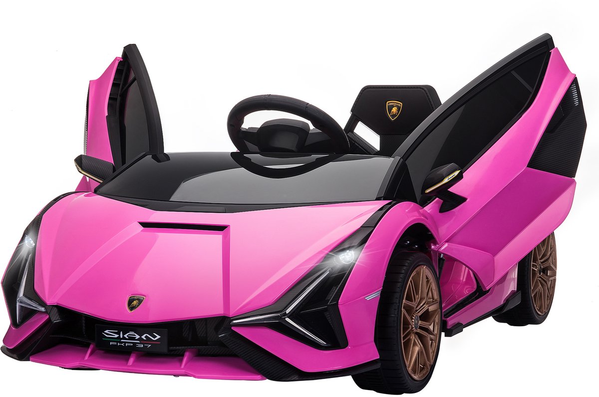 HOMCOM rijauto voor kinderen - kunststof/metaal - 108x62x40 cm - roze Accuvoertuig kopen online