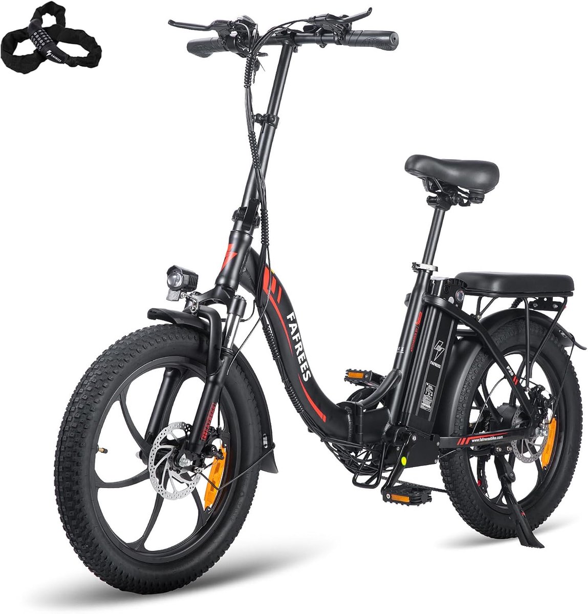inklapbare 20 inch fatbike e bike met 36v 16ah accu