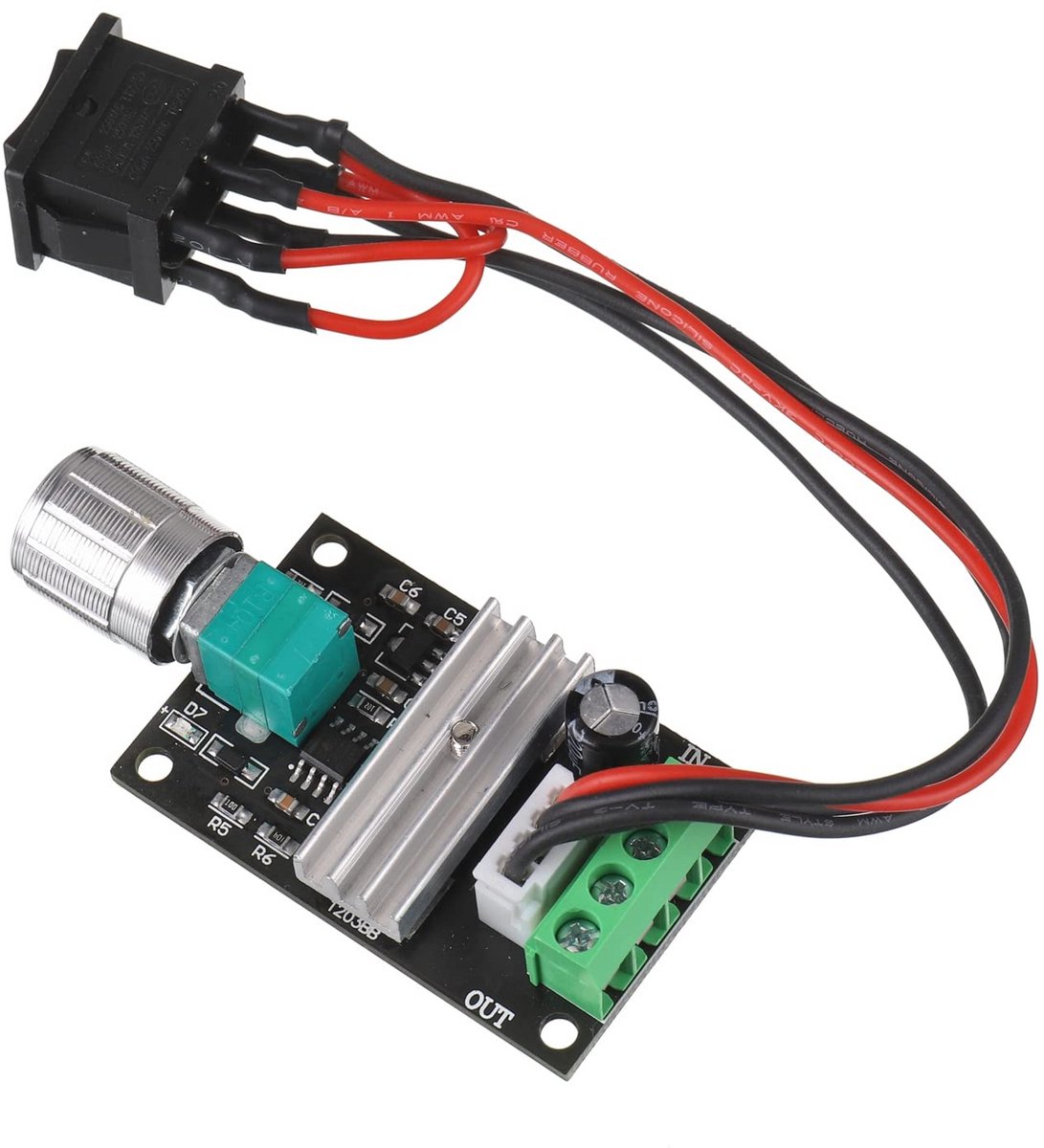 Instelbare DC-motortoerentalregelaar 6V 12V 24V 28V 3A 80W met PWM functie Loopmotor kopen online