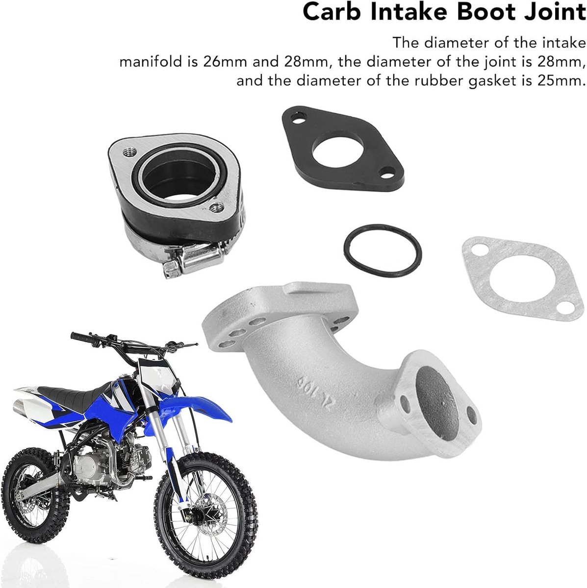 intake manifold pipe kit carb intake manifold pipe 26mm 28mm adapter spacer kit voor pit dirt bike motorfiets