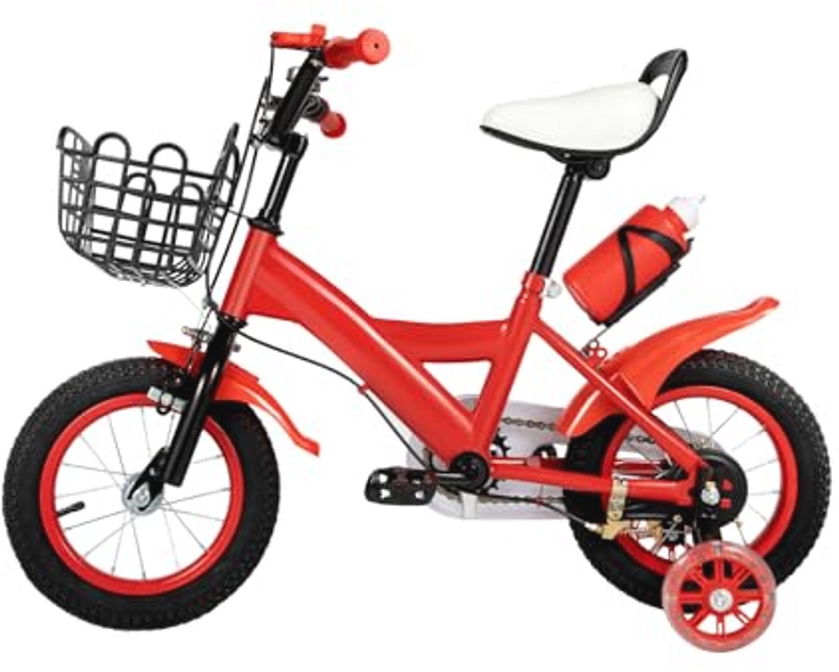 kinderfiets 12 inch met steunwielen voor jongens en meisjes geschikt voor 2 4 jaar rood
