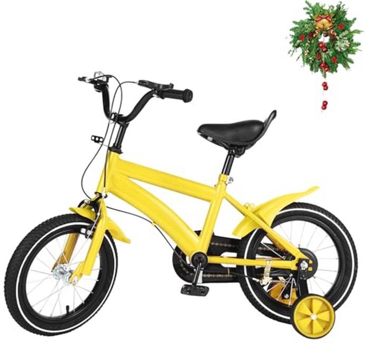 kinderfiets 14 inch met 3 wielen voor jongens en meisjes geschikt voor 3 6 jaar