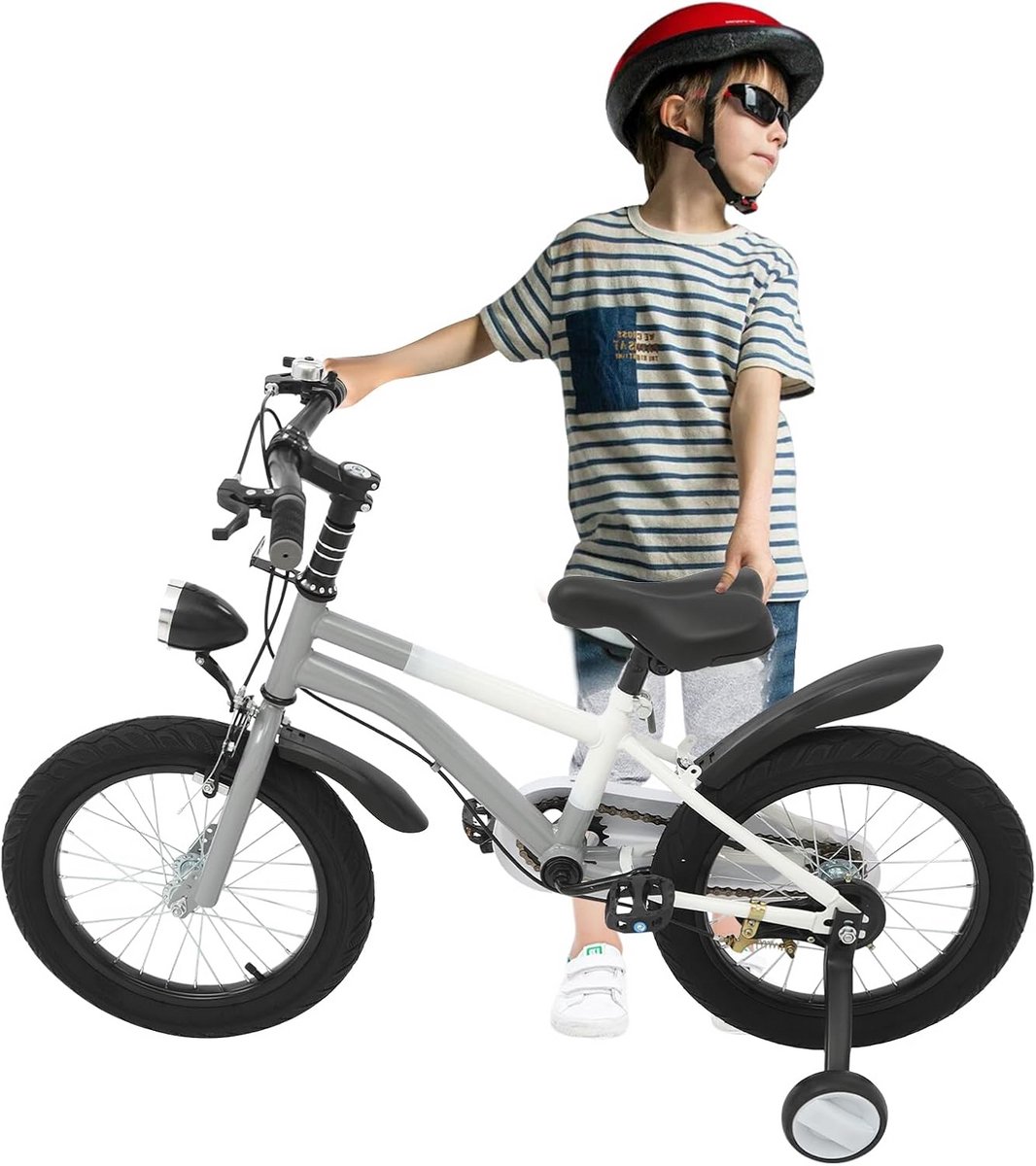 Kinderfiets 16 inch jongens en meisjes fiets met zijwieltjes en instelbaar Kinderfiets kopen online