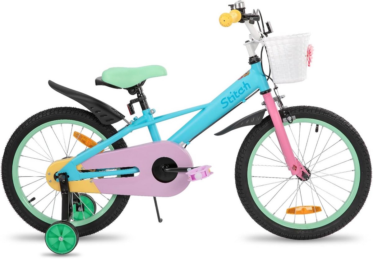 Kinderfiets Meisjes en Jongens 12, 14, 16 en 18 inch met Mand en Zijwieltjes (2-9 jaar) Kinderfiets kopen online