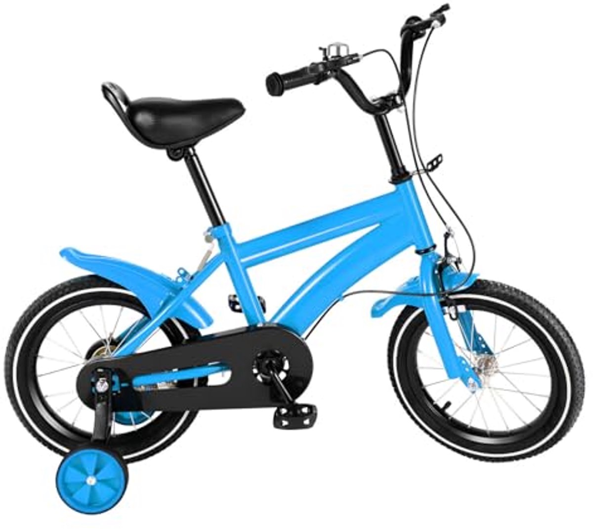 Kinderfiets met Steunwielen 14 Inch voor Kinderen 3-6 Jaar - Blauw Kinderfiets kopen online