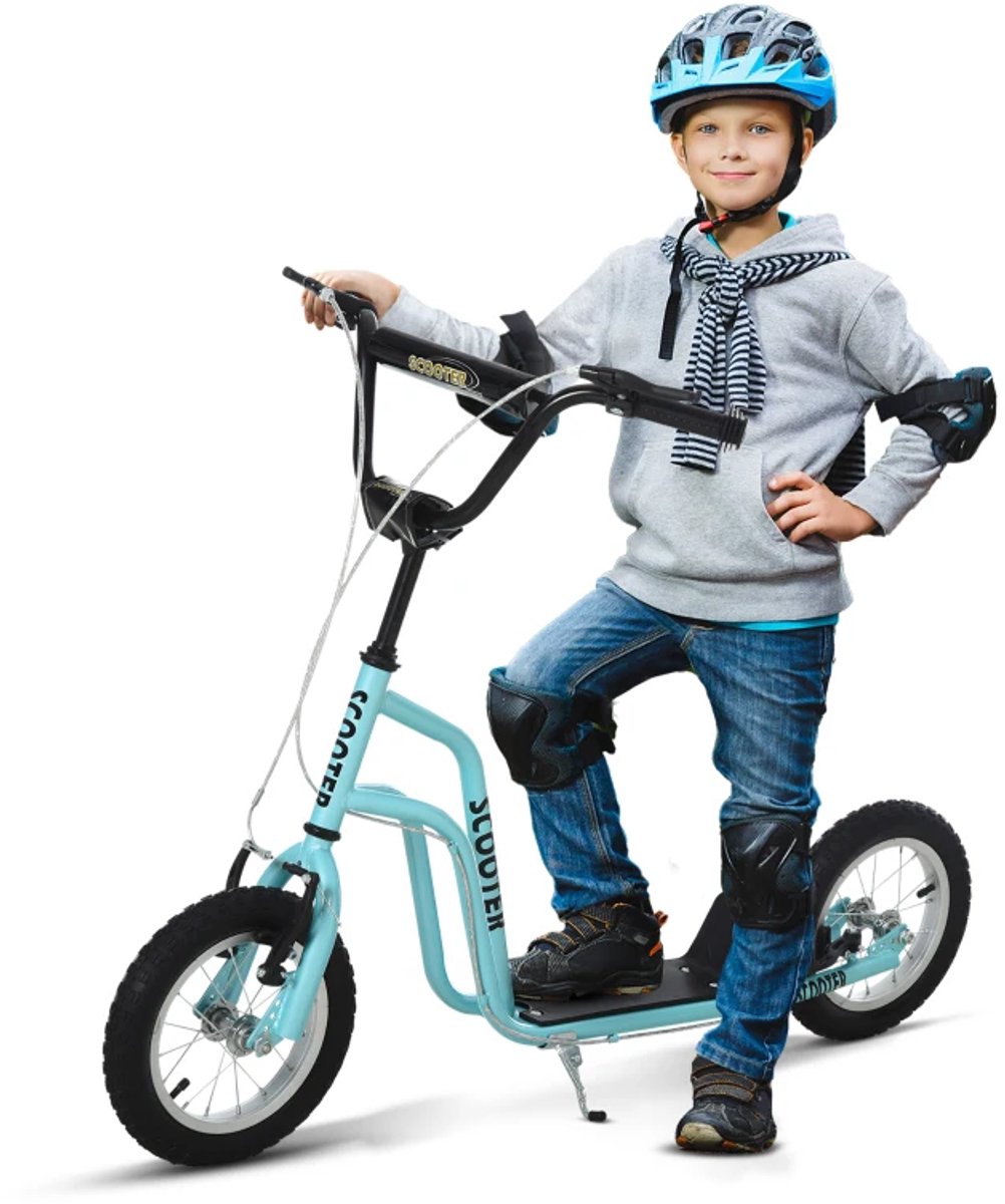 Kinderstep - Kinderstepjes met 12-inch Luchtbanden - Step - Stadsstep - Stuurhoogte: 75-80 cm - Speelgoed Jongens/Meisjes 5-12 jaar - Draagkracht tot 100 kg - Blauw Step kopen online