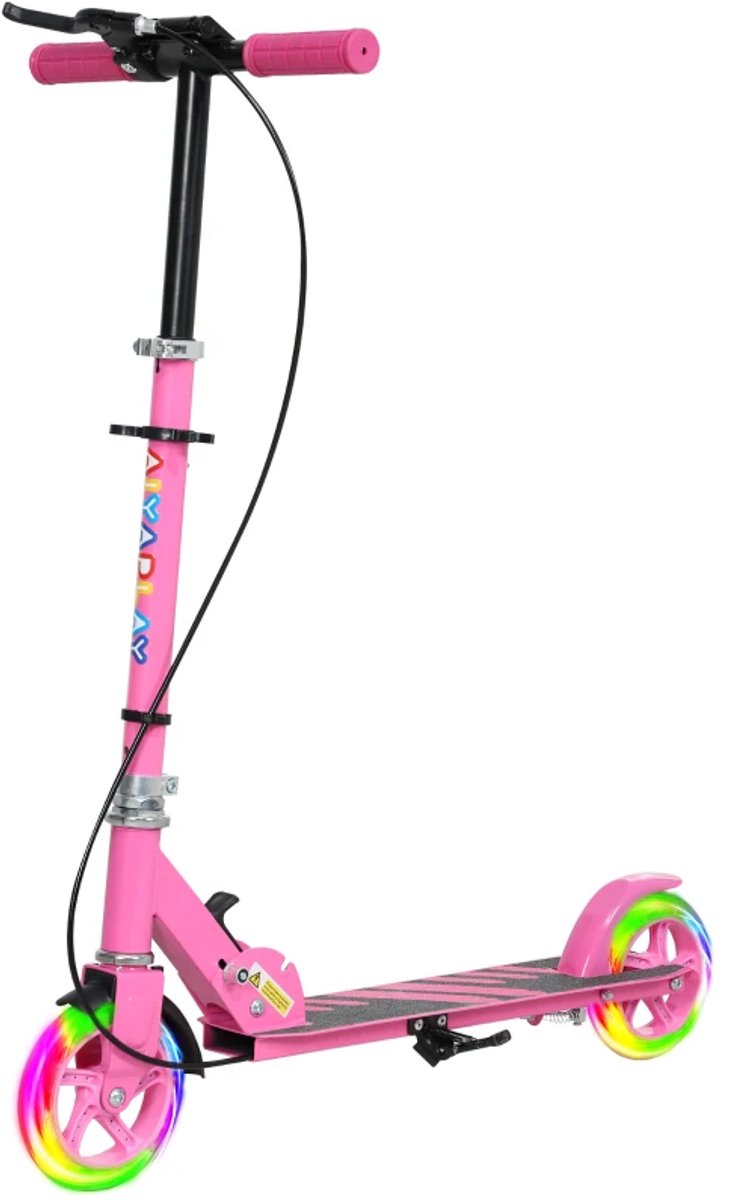 Kinderstep - Kinderstepjes met Dubbele Remmen - Voetsteun - Opvouwbaar Step - Stadsstep - Stuurhoogte: 73-89 cm - Speelgoed Jongens/Meisjes 3-8 jaar - Draagkracht tot 50 kg - Roze Step kopen online