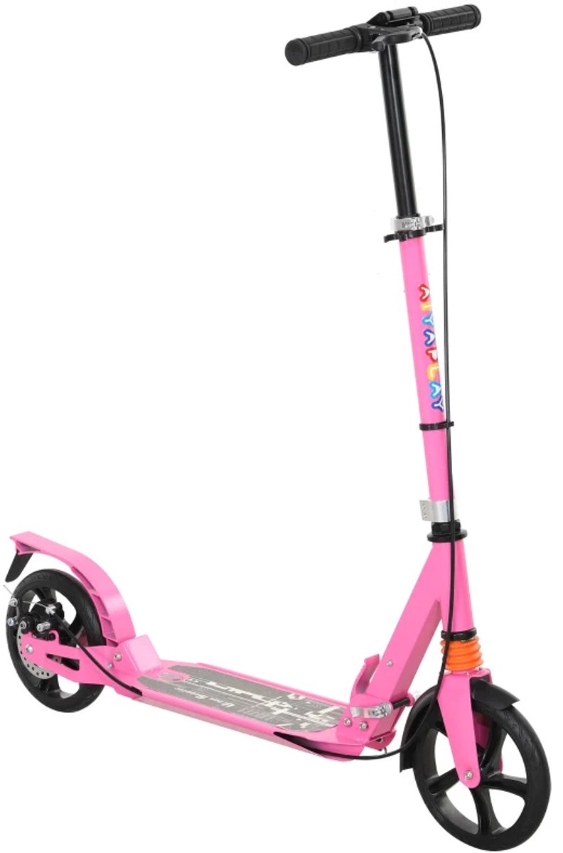 kinderstep kinderstepjes met dubbele remmen voetsteun opvouwbaar step stadsstep stuurhoogte 88 103 cm speelgoed jongens meisjes 6 12 jaar draagkracht tot 100 kg roze