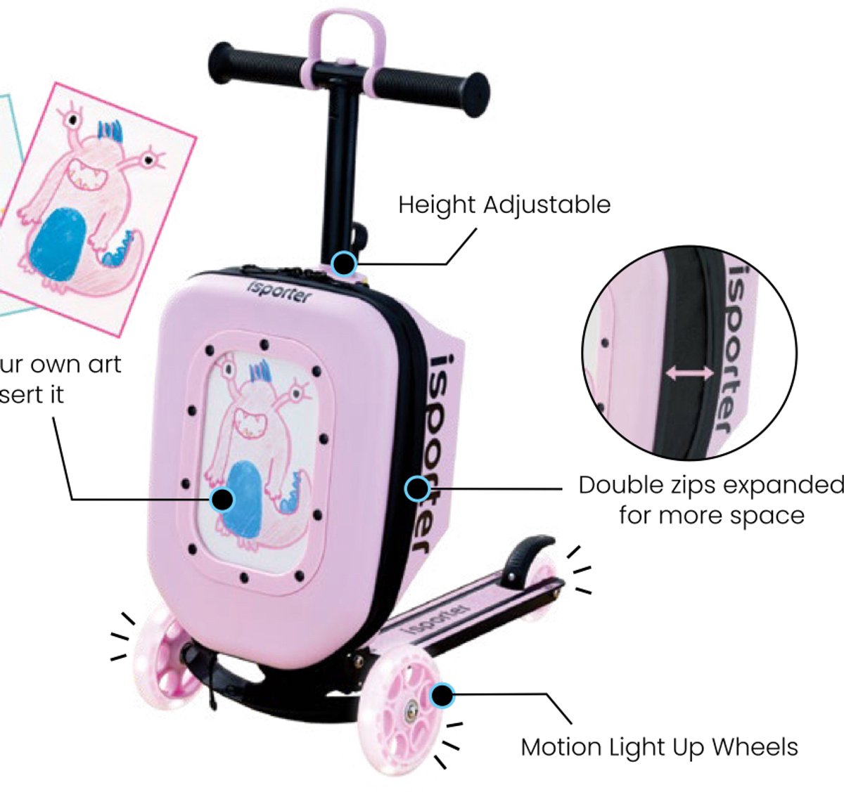 Kinderstep - Koffer - Cadeau - 2 tot 5 jaar - Kleur : Roze Step kopen online