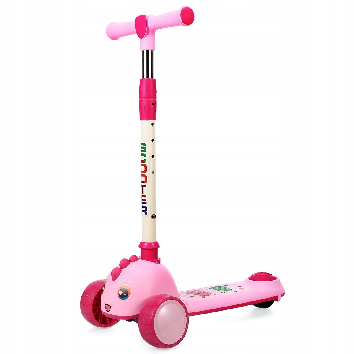 kinderstep roze opvouwbare step met lichtjes en muziek veiligheid en plezier voor kinderen