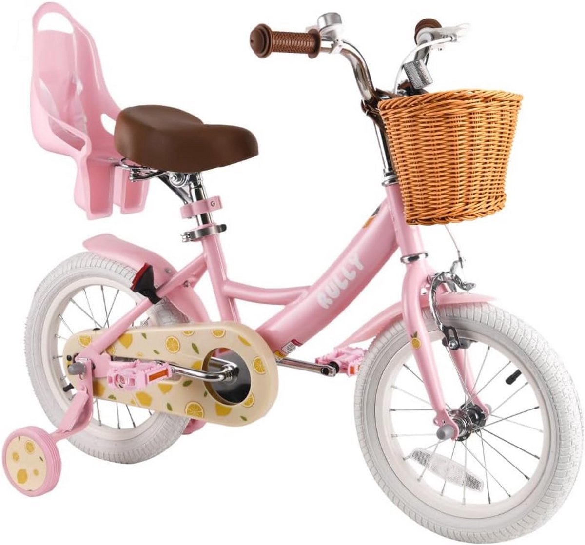 Kindfiets Meisjes 12 14 16 Inch Met Zijwieltjes Mandje en Poppenzitje Kinderfiets kopen online