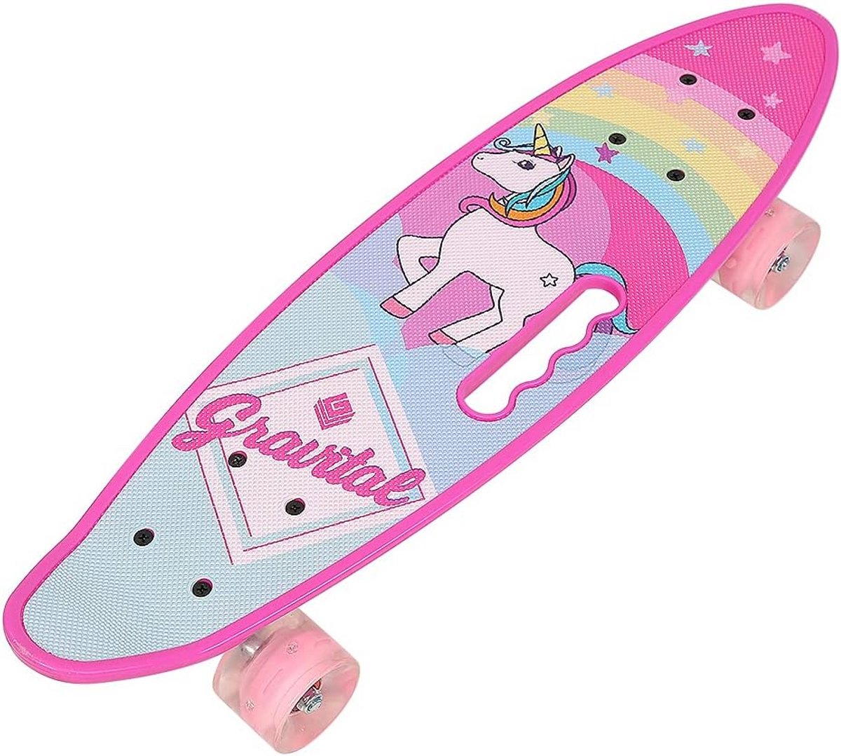 kleine skateboard voor meisjes en kinderen pvc 60x18 cm