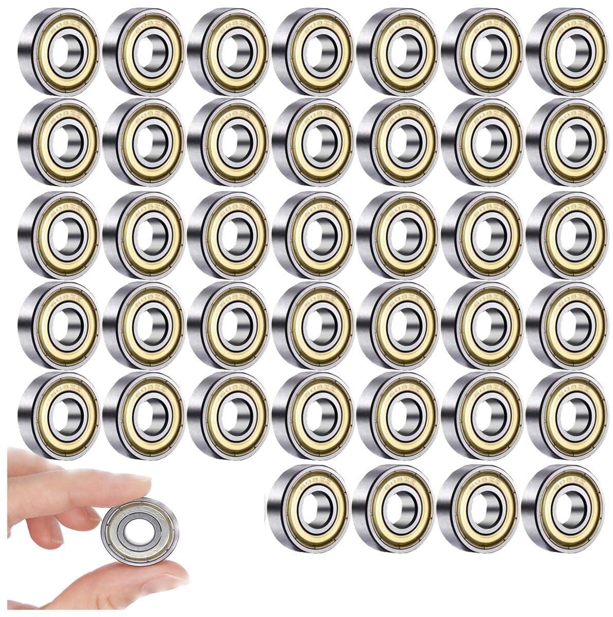 Kogellagers 608 ZZ 8x22x7 mm - Metaal Double Shielded - Set van 40 stuks - Voor Skateboard Skateonderdeel kopen online