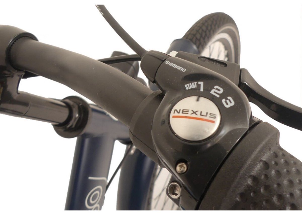 Kyoso X-Rider 24-inch Nexus-3 kinderfiets met terugtraprem - donkerblauw/aqua Fiets kopen online