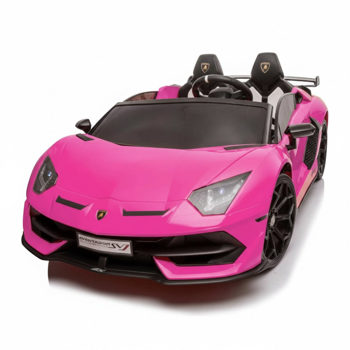 Lamborghini Aventador SVJ - 24V - Kinderauto 2 persoons - Roze - Met vleugeldeuren en verlichting - Elektrische Kinderauto 24V Accuvoertuig kopen online