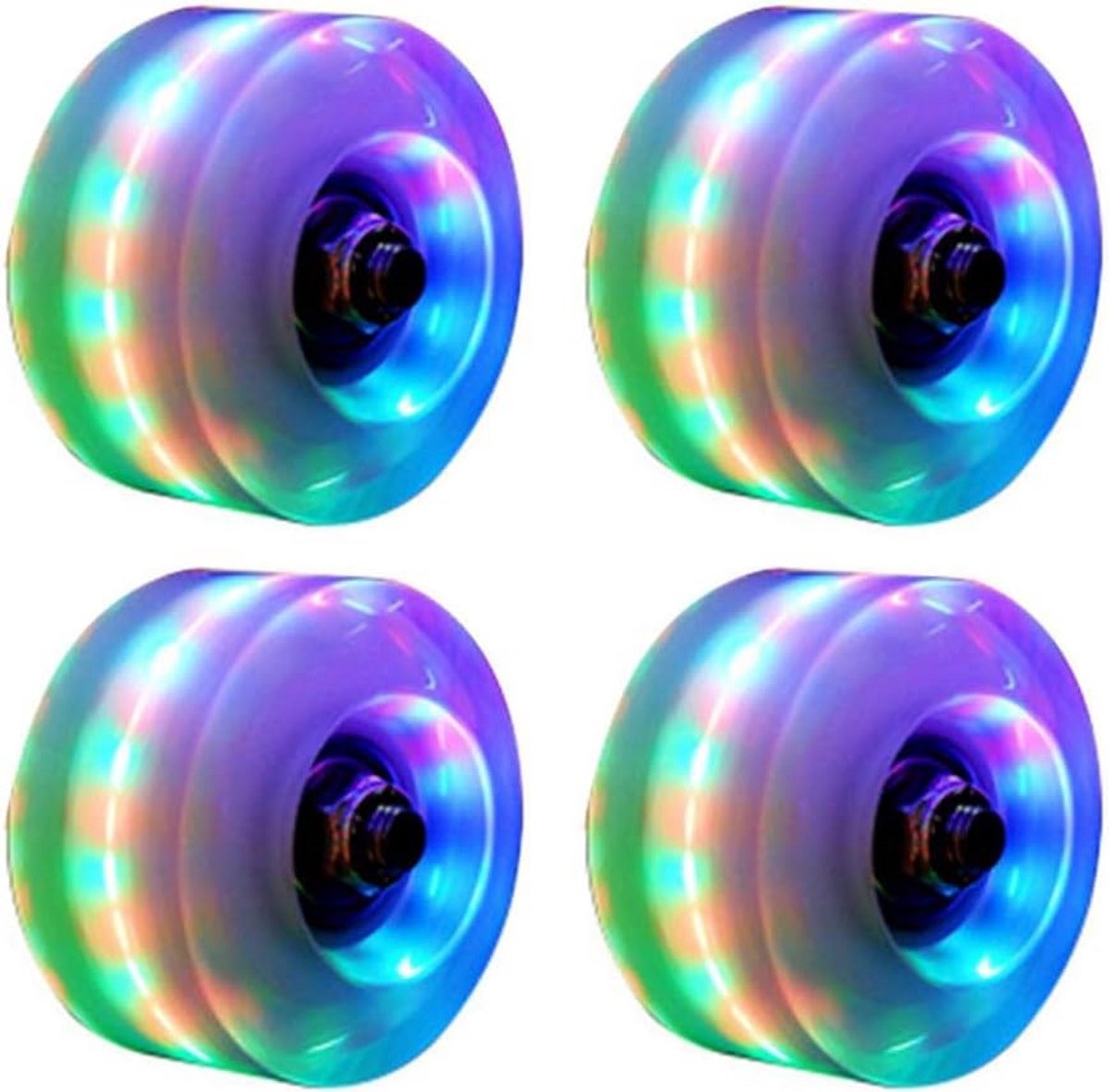 led light up skate wielen 4 pack lichtgevend voor rolschaatsen en skateboards