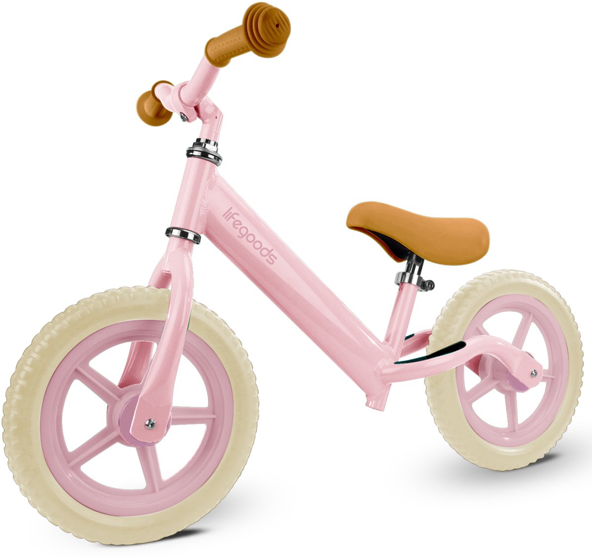 lifegoods loopfiets speelgoed 2 jaar en ouder jongens en meisjes balance bike loopfietsje pastelroze