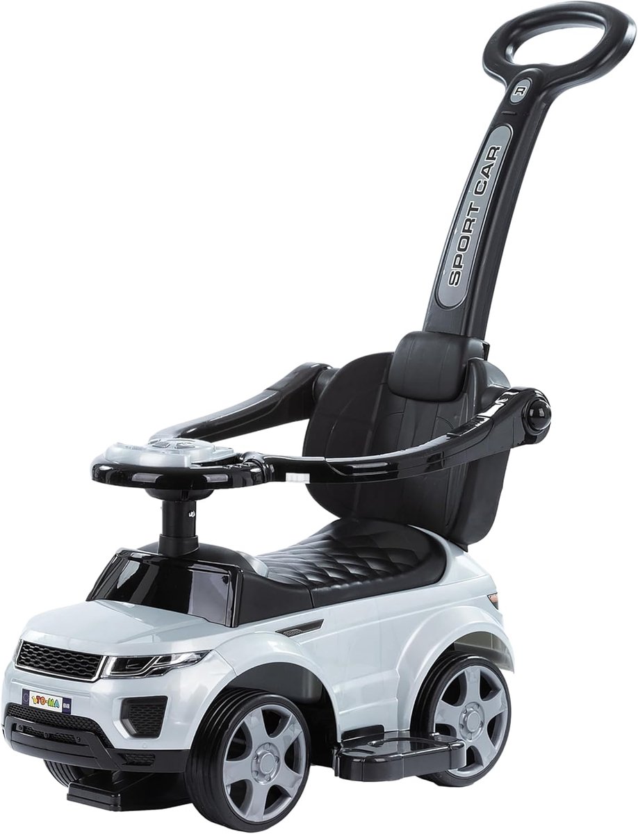 loopauto vanaf 1 jaar stil kinder rutschauto met antikantelsysteem en zachte rubberbanden veilig stevig baby loopwagen voor binnen en buiten tot 25 kg grijs