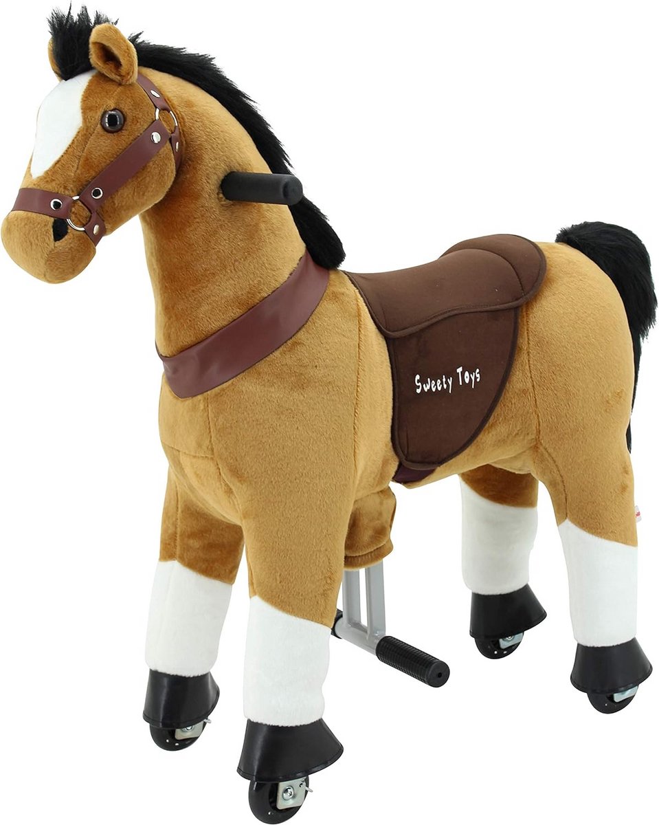 Loopdier Paard op Wieltjes voor Kinderen 3-6 Jaar - Bruin Loopfiets kopen online